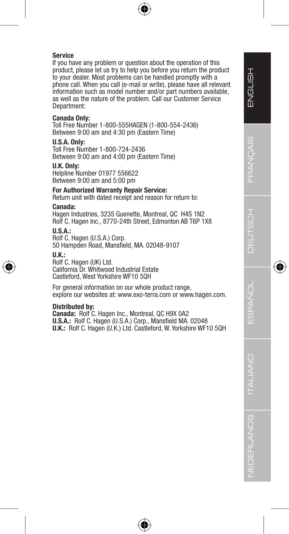 Exo Terra Light Cycle Unit User Manual | Page 9 / 45