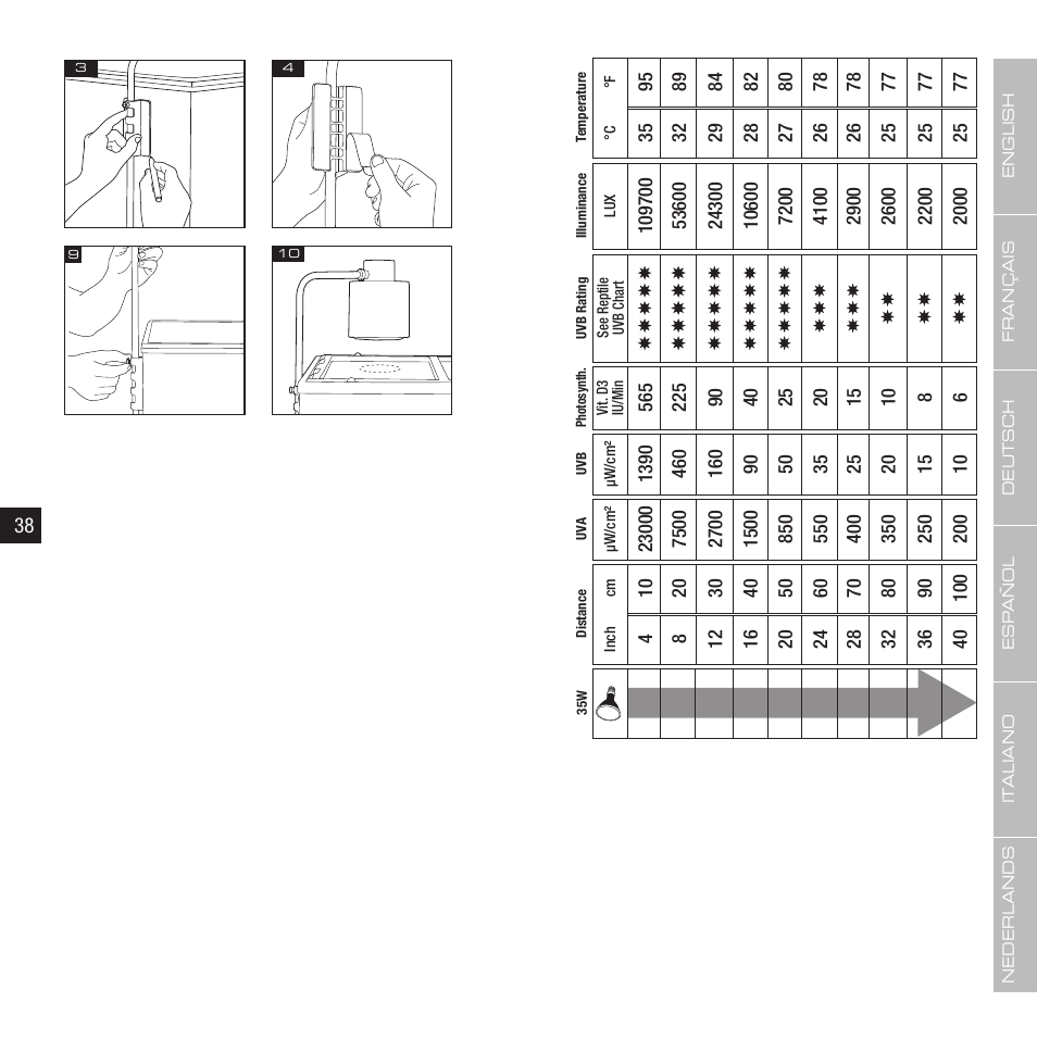 Exo Terra Sunray fixture User Manual | Page 20 / 23