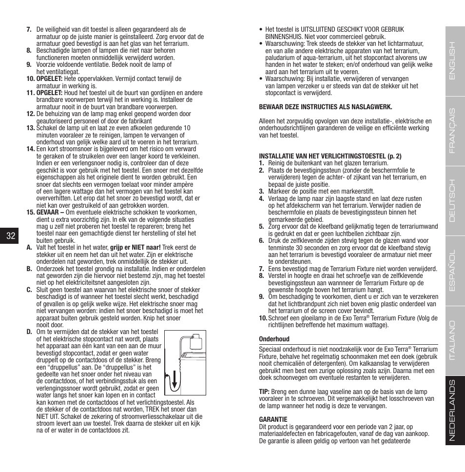 Exo Terra Terrarium Fixture User Manual | Page 17 / 19