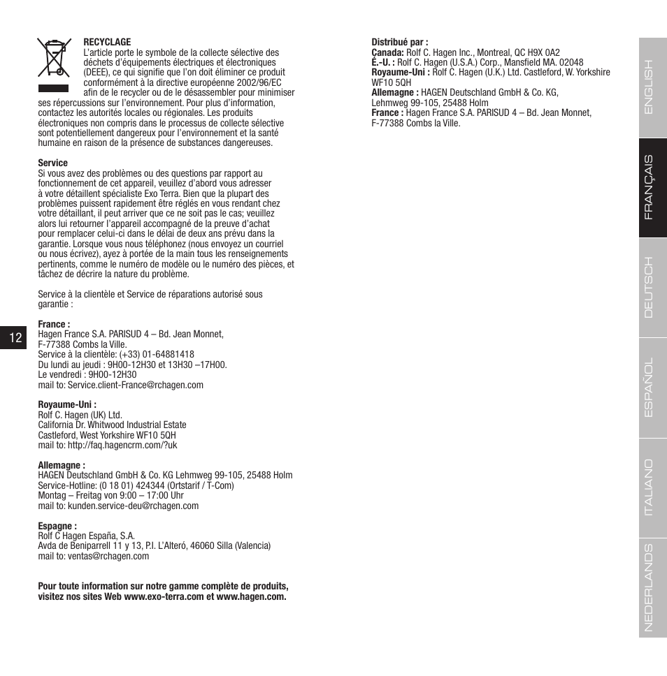 Exo Terra Terrarium Fixture User Manual | Page 7 / 19