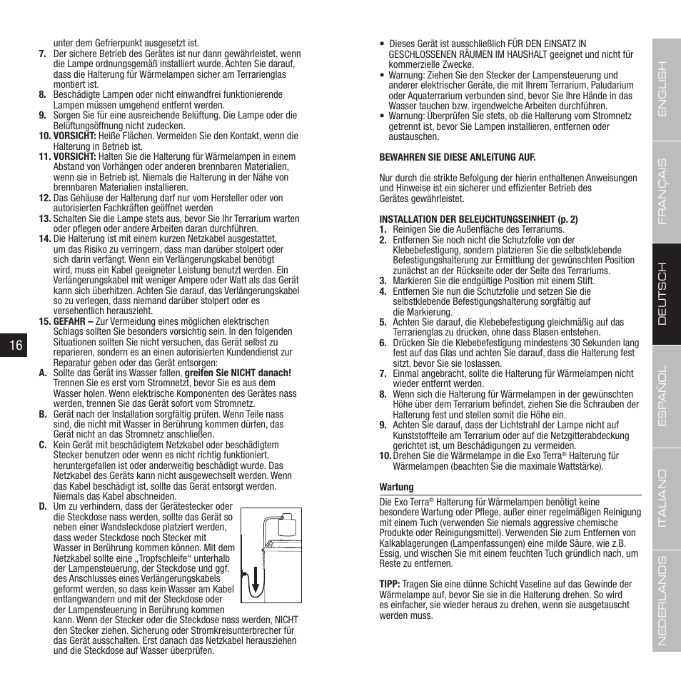 Exo Terra Terrarium Fixture User Manual | Page 9 / 19