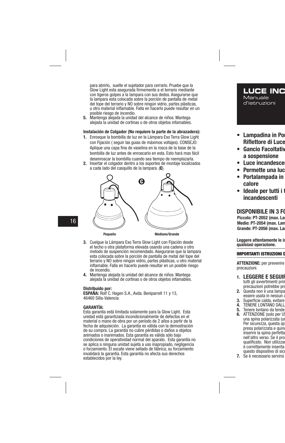 Luce incandescent | Exo Terra Glow Light User Manual | Page 16 / 23