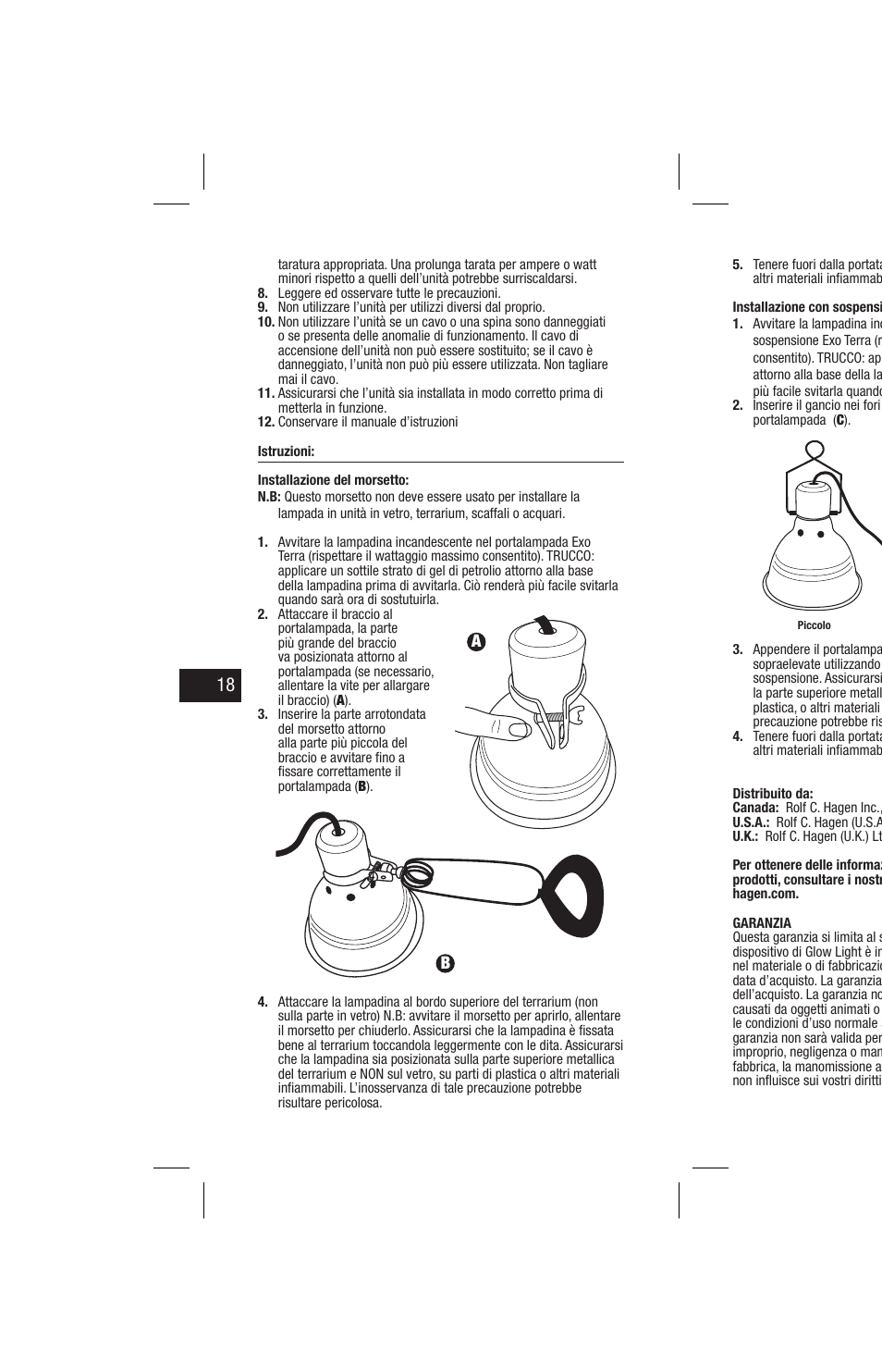 Exo Terra Glow Light User Manual | Page 18 / 23