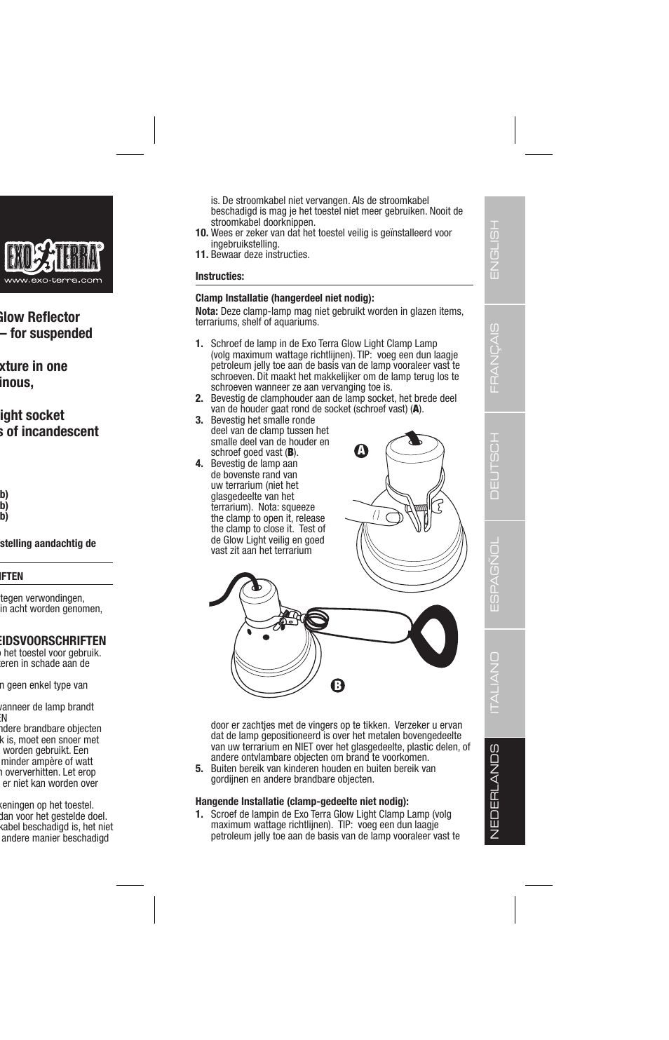 Glow light | Exo Terra Glow Light User Manual | Page 21 / 23