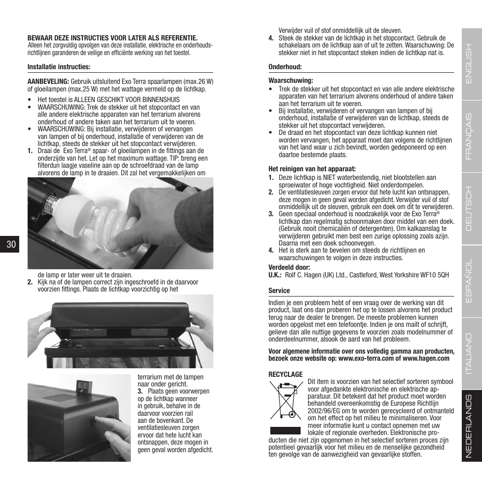 Exo Terra Compact Top User Manual | Page 16 / 19