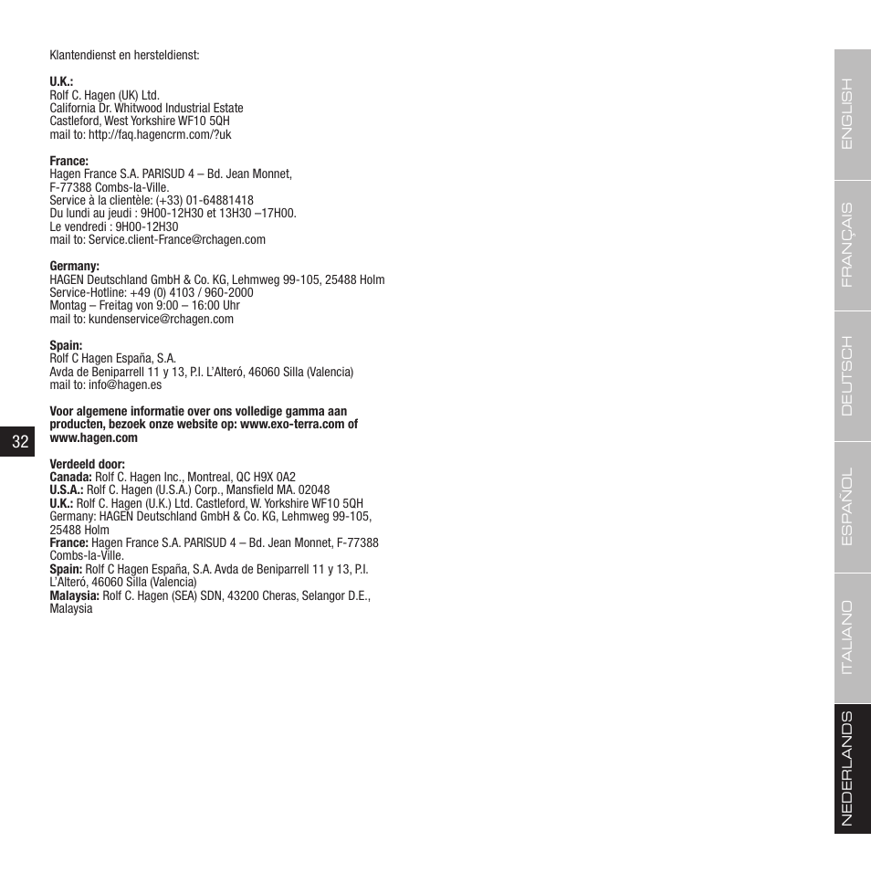 Exo Terra Scorpion Light User Manual | Page 17 / 19