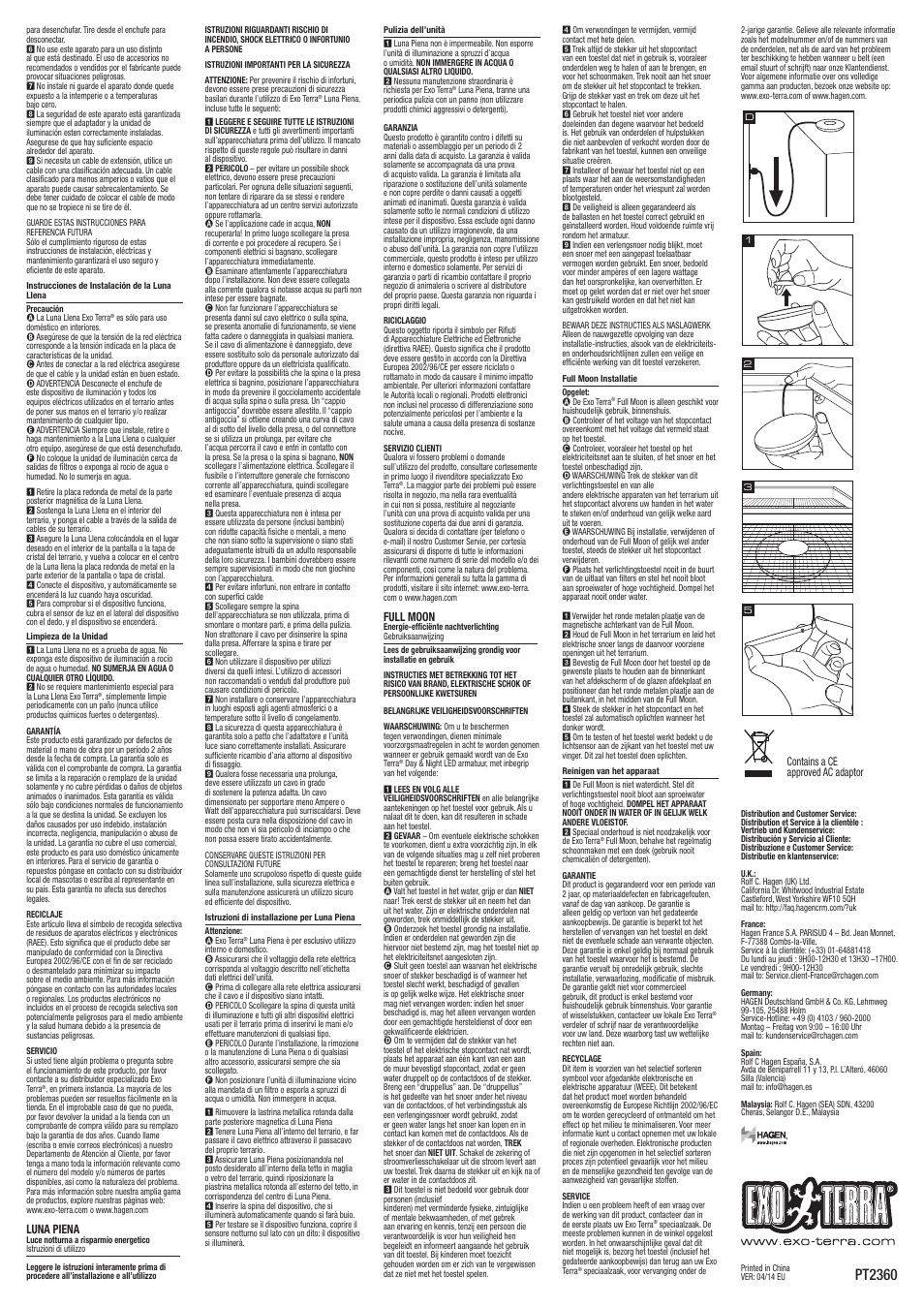 Pt2360 | Exo Terra Full Moon User Manual | Page 2 / 2
