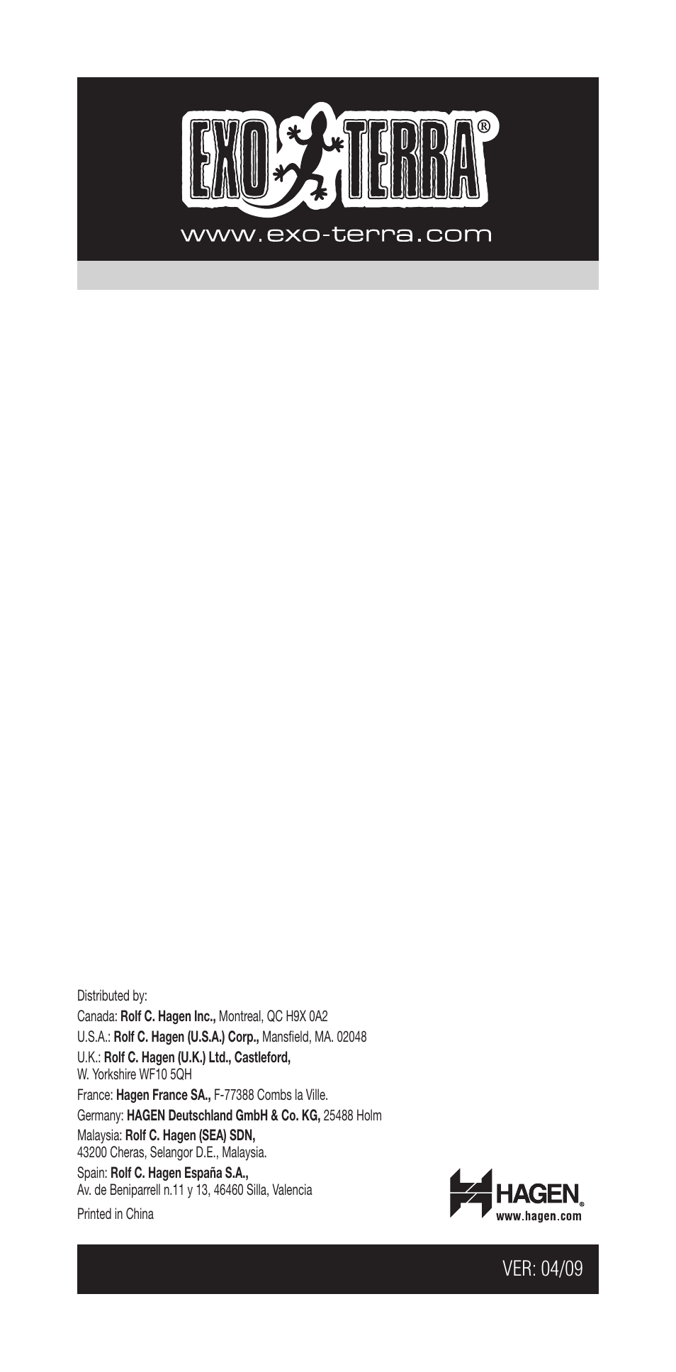 Exo Terra Heat Wave Rainforest User Manual | Page 21 / 21