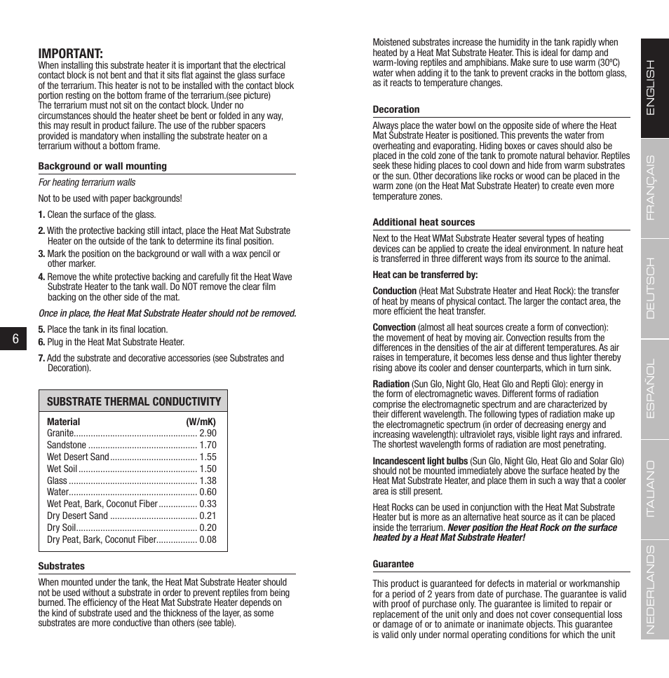 6important | Exo Terra Heat Wave Rainforest User Manual | Page 4 / 21