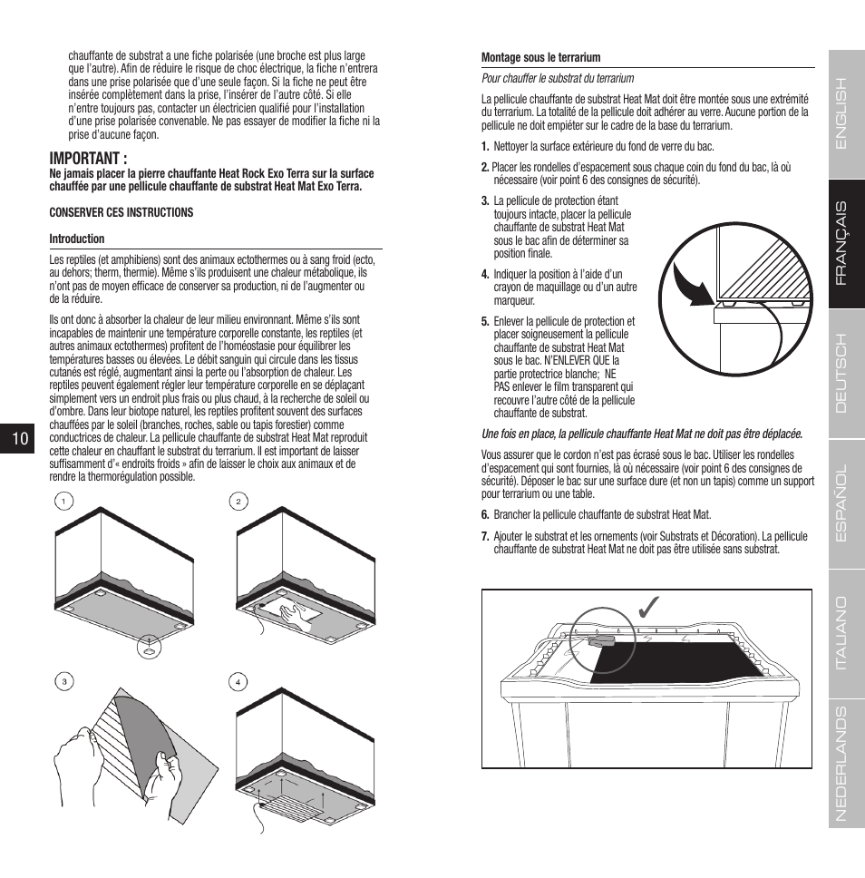 Important | Exo Terra Heat Wave Rainforest User Manual | Page 6 / 21