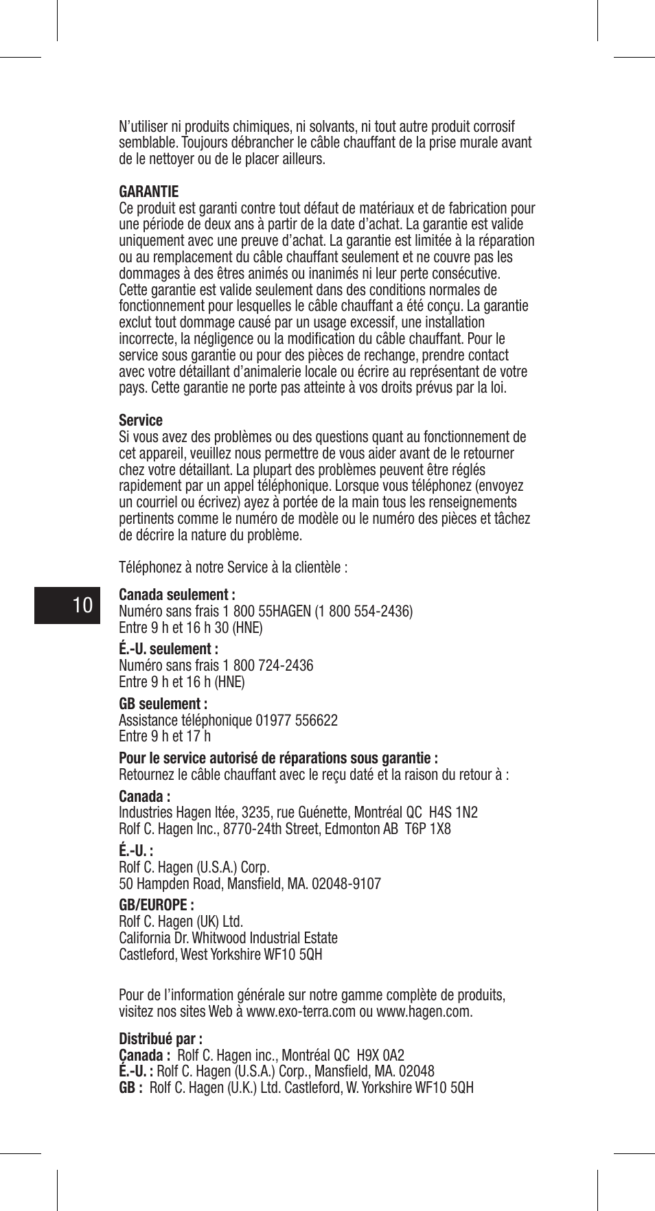 Exo Terra Heat Cable User Manual | Page 10 / 28