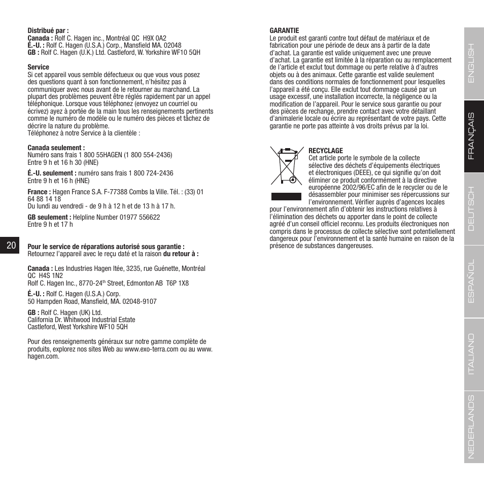 Exo Terra Remote Control User Manual | Page 11 / 31