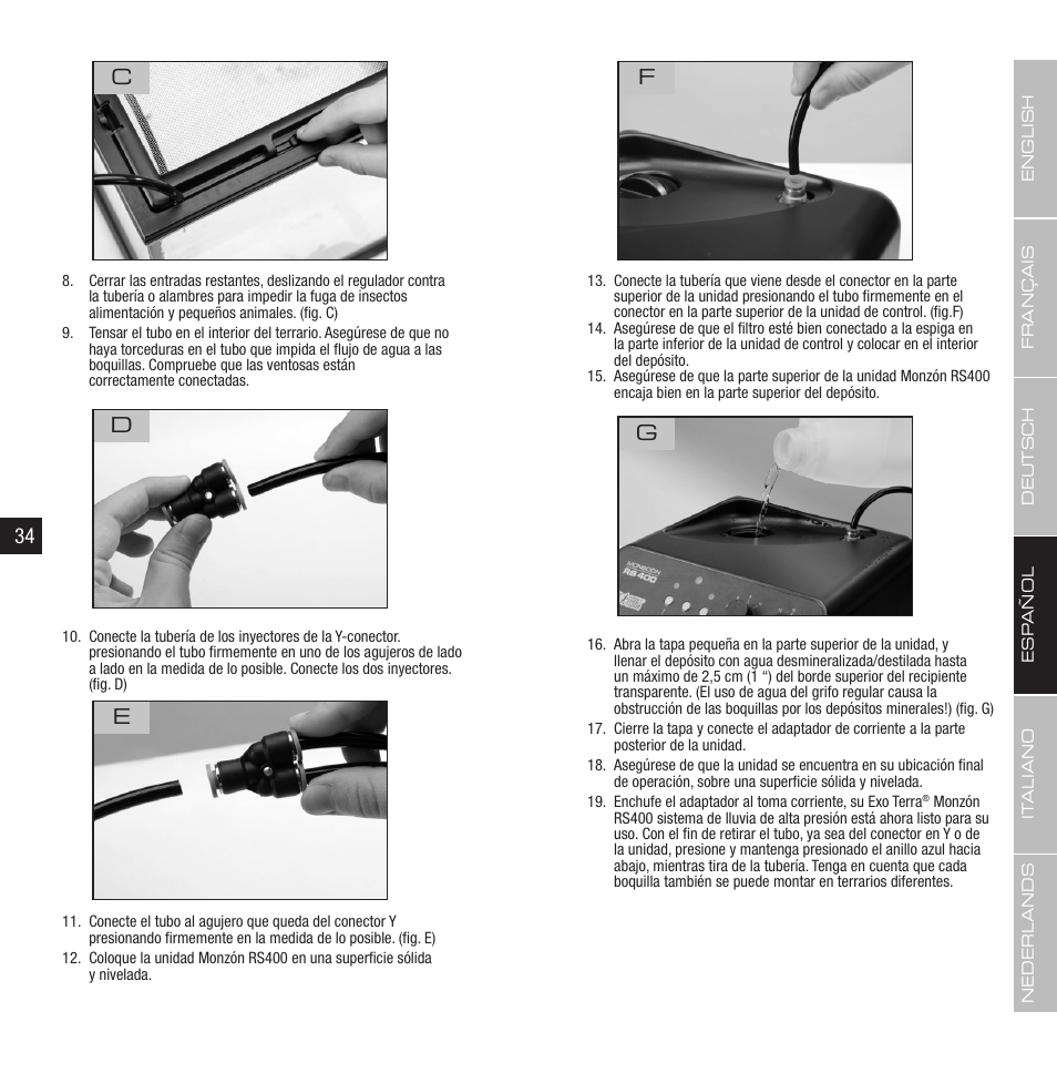 Cd e f | Exo Terra Remote Control User Manual | Page 18 / 31