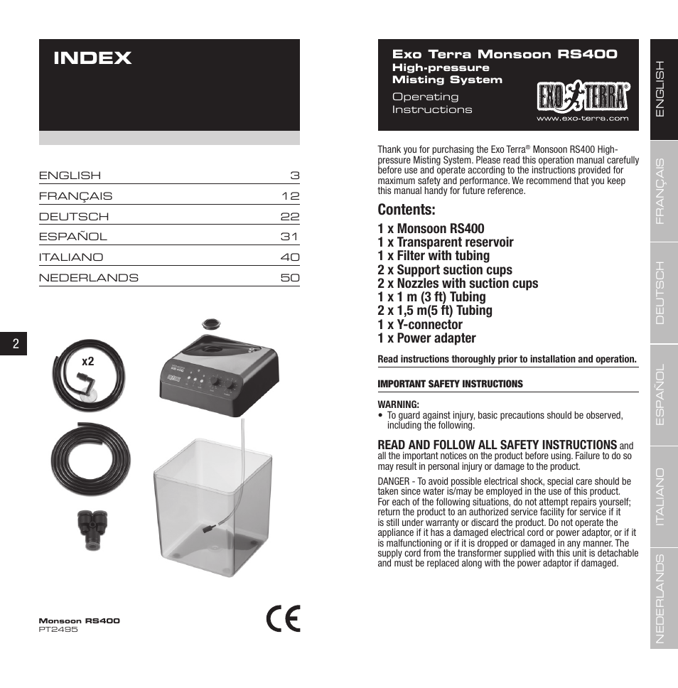 Exo Terra Remote Control User Manual | Page 2 / 31