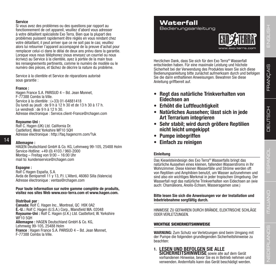 Waterfall | Exo Terra Waterfall User Manual | Page 8 / 21