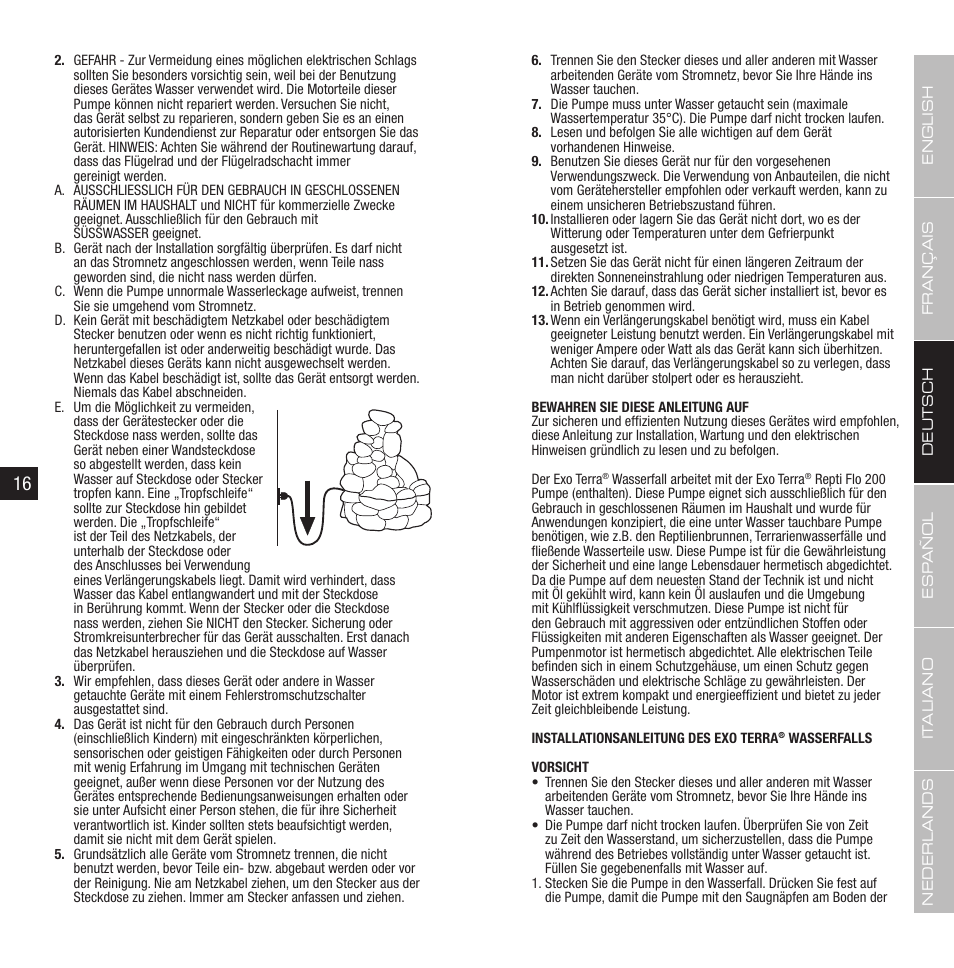 Exo Terra Waterfall User Manual | Page 9 / 21