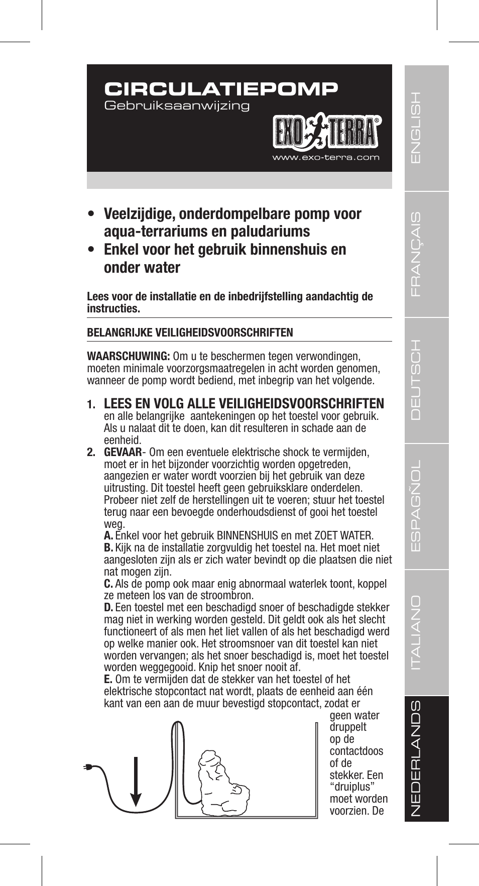 Circulatiepomp | Exo Terra Repti Flo 200 User Manual | Page 29 / 34