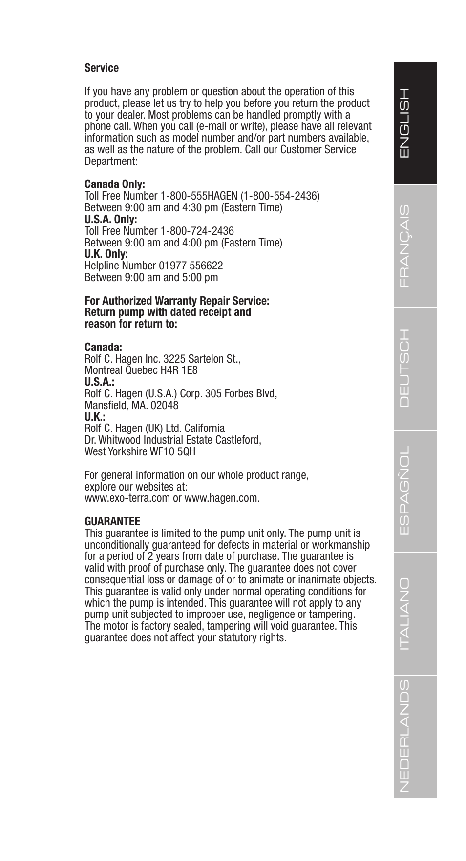 Exo Terra Repti Flo 200 User Manual | Page 7 / 34