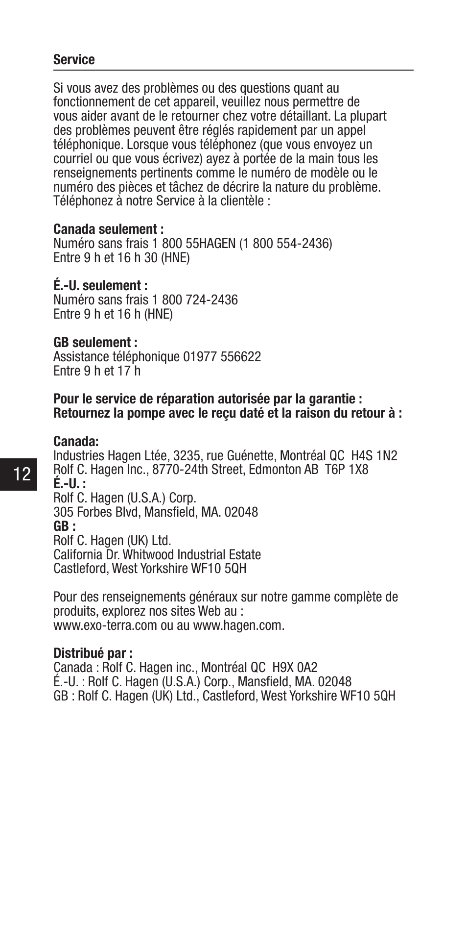 Exo Terra Repti Flo 250 User Manual | Page 12 / 32