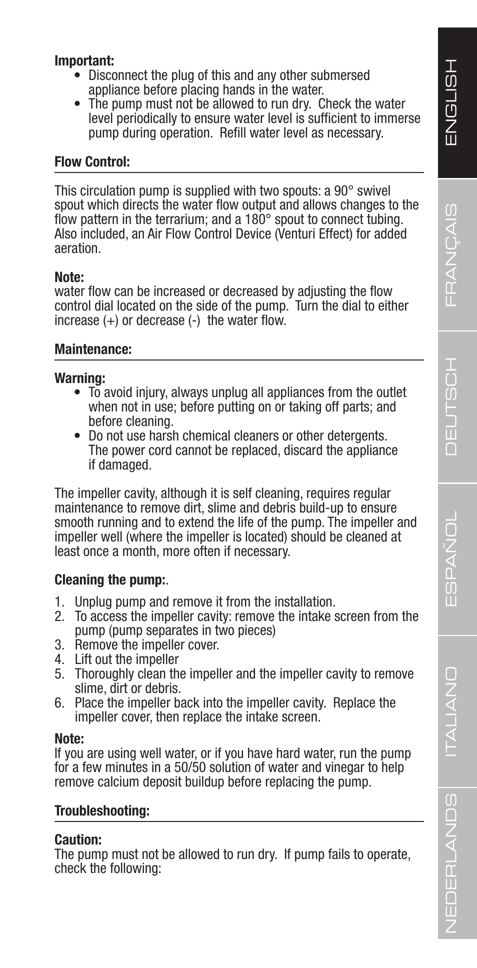 Exo Terra Repti Flo 250 User Manual | Page 5 / 32