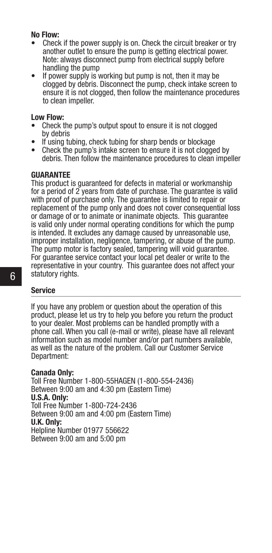 Exo Terra Repti Flo 250 User Manual | Page 6 / 32