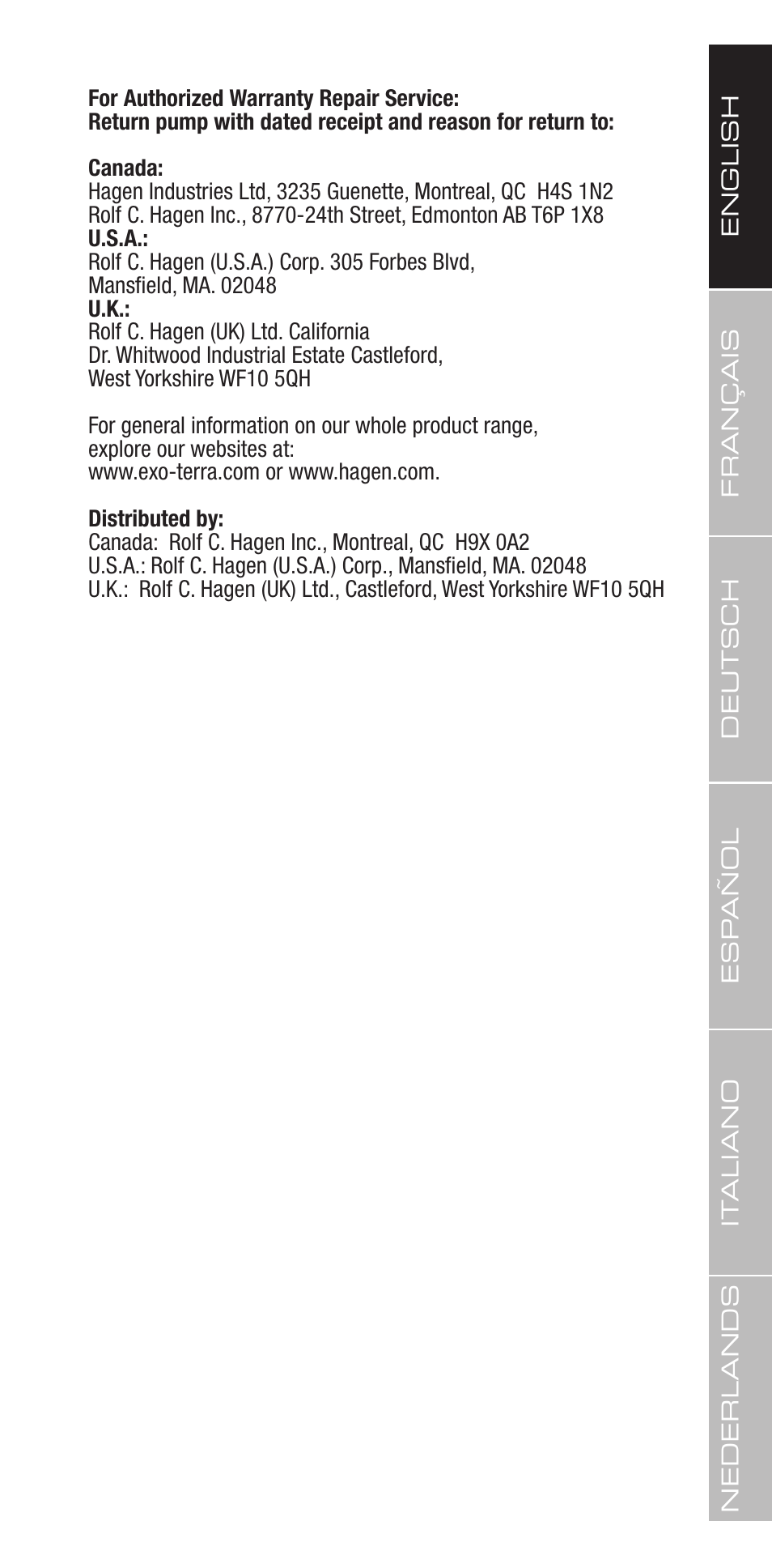 Exo Terra Repti Flo 250 User Manual | Page 7 / 32
