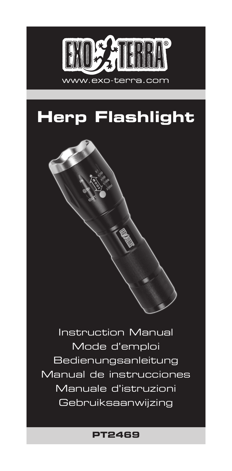 Exo Terra Herp Flashlight User Manual | 15 pages