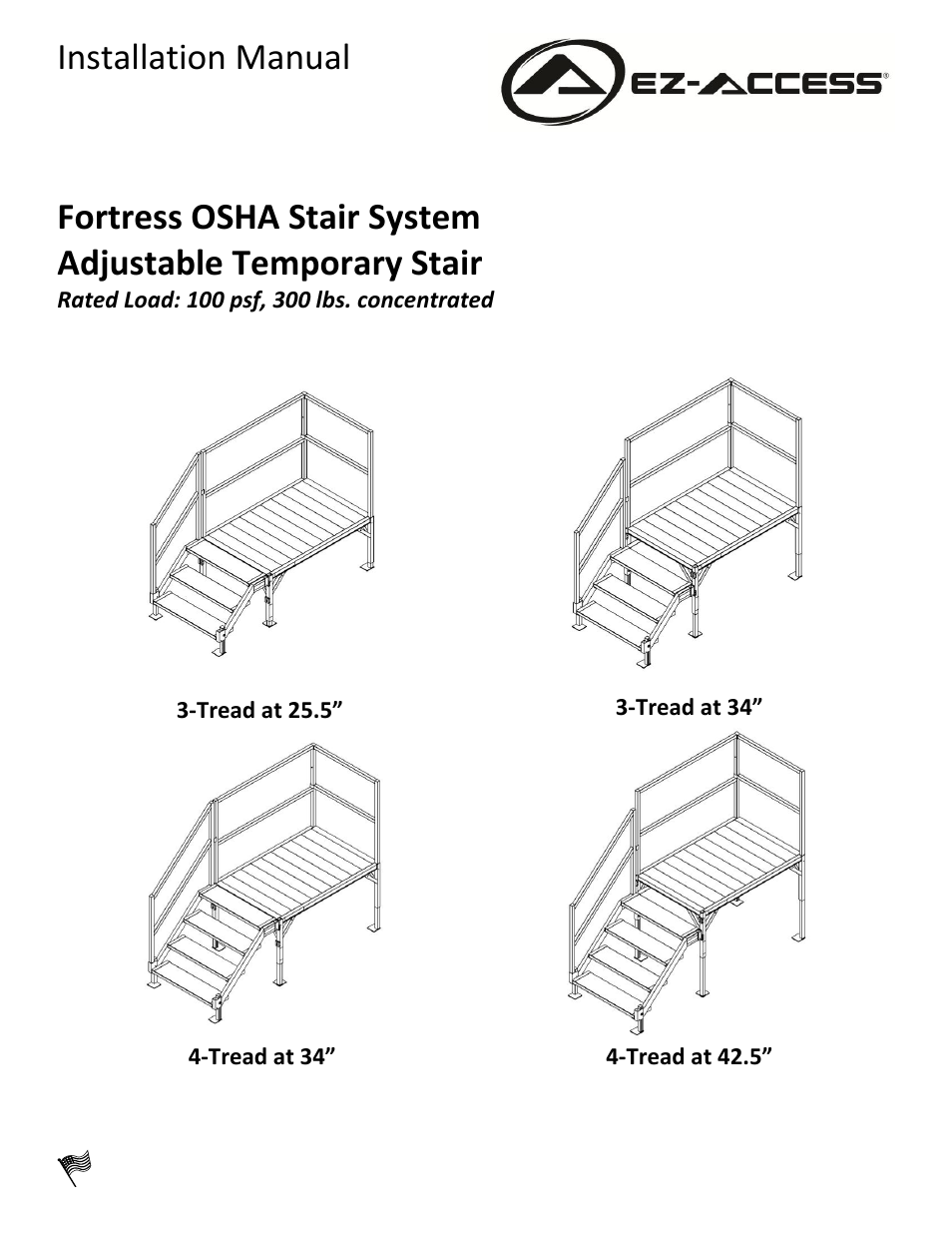 EZ-ACCESS FORTRES OSHA STAIR SYSTEM User Manual | 6 pages