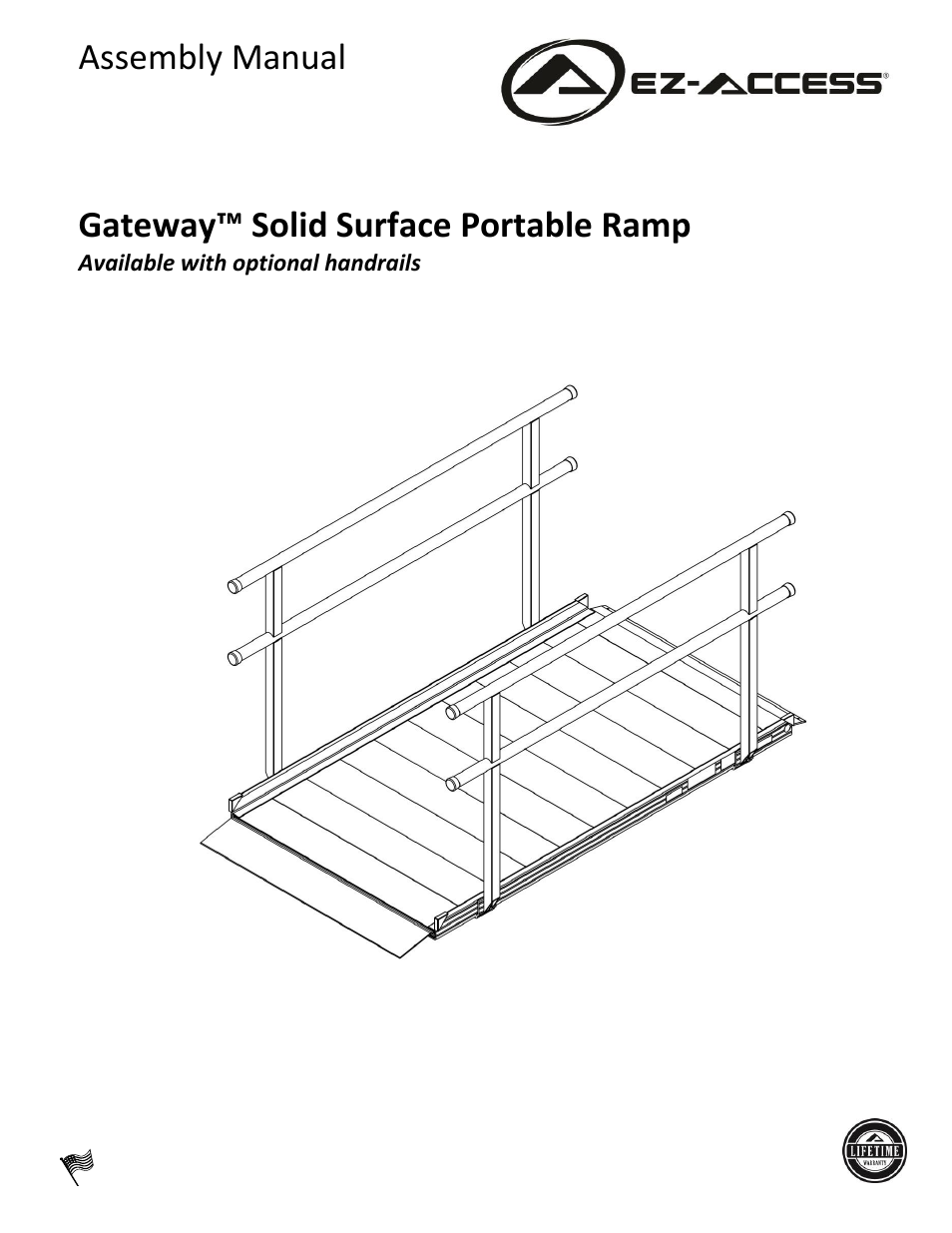 EZ-ACCESS GATEWA SOLID SURFACE PORTABLE RAMP User Manual | 9 pages
