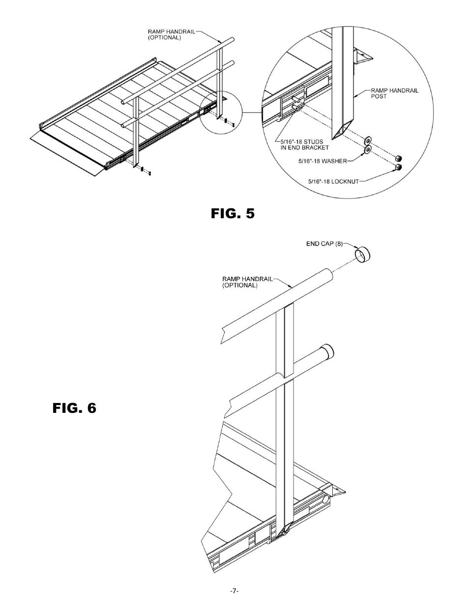 Fig. 5, Fig. 6 | EZ-ACCESS GATEWA SOLID SURFACE PORTABLE RAMP User Manual | Page 7 / 9