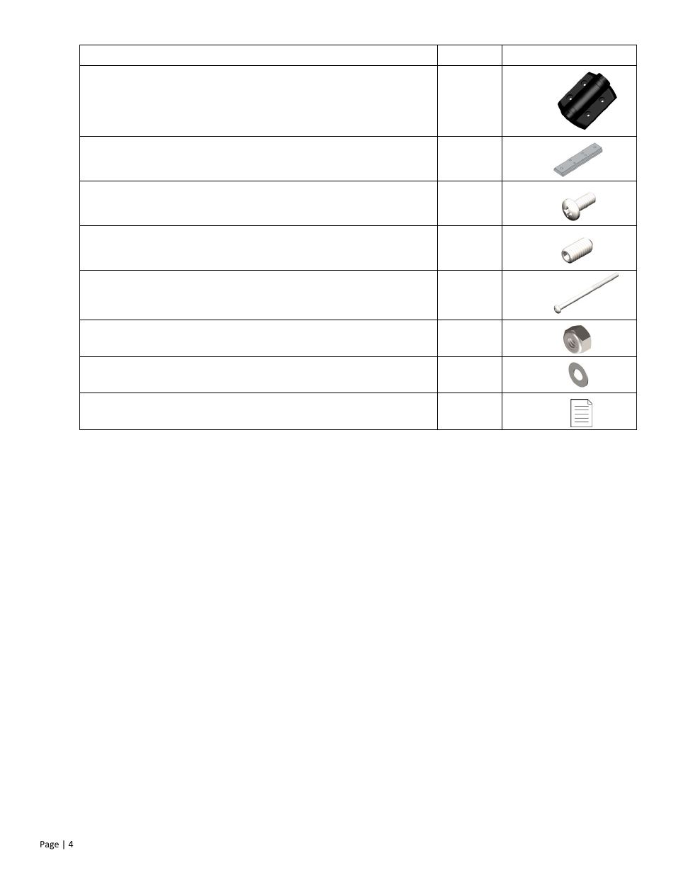Kit contents | EZ-ACCESS PASSPORT TOP LANDING GATE HINGE REPLACEMENT User Manual | Page 4 / 8