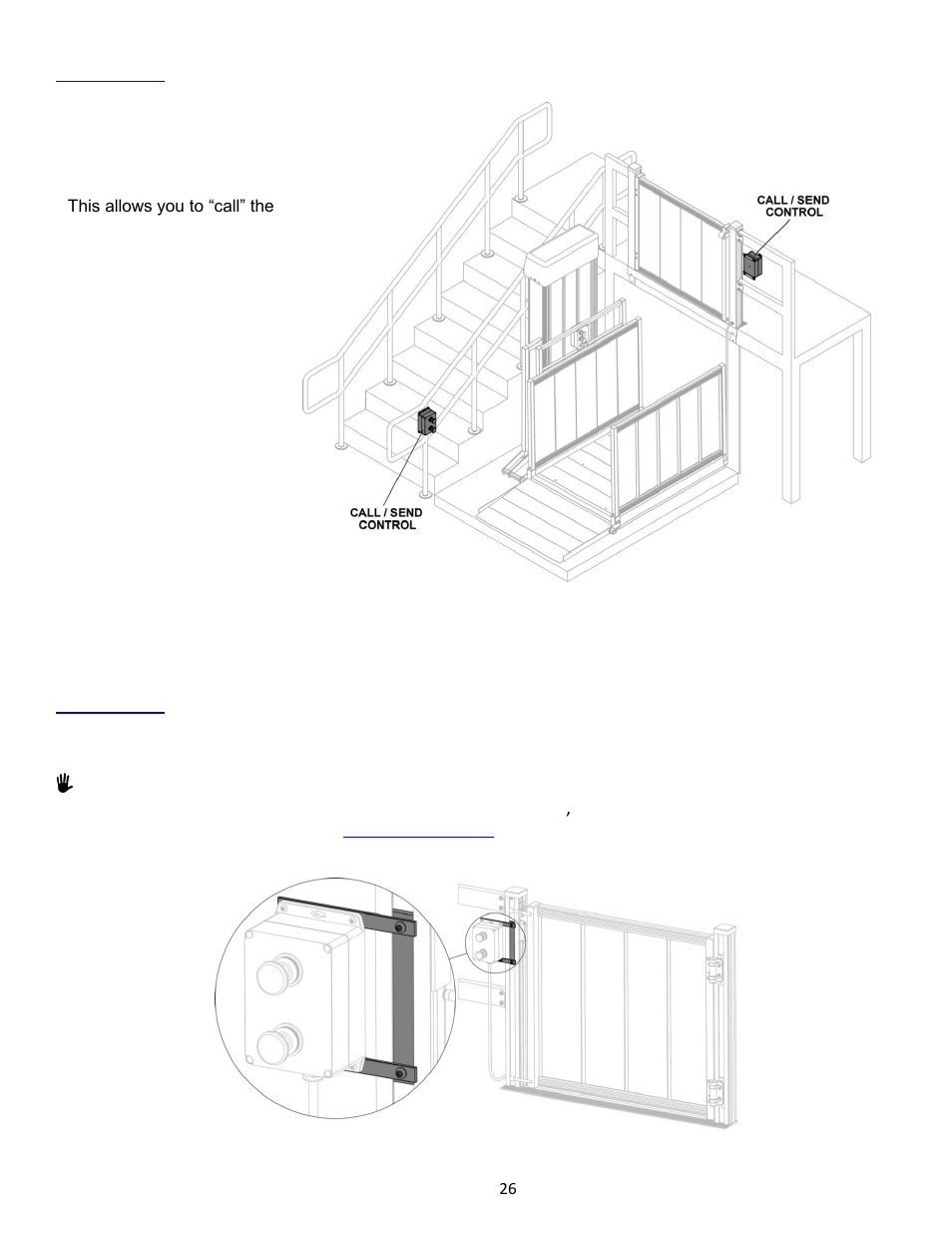 Call/send control, Call/send control mounting kit, Fig. 13.1 | Fig. 14.1 | EZ-ACCESS PASSPORT User Manual | Page 11 / 26