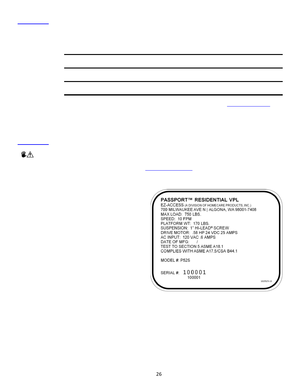 Dealer contact information, Labeling, Fig. 4.1 | EZ-ACCESS PASSPORT User Manual | Page 5 / 26
