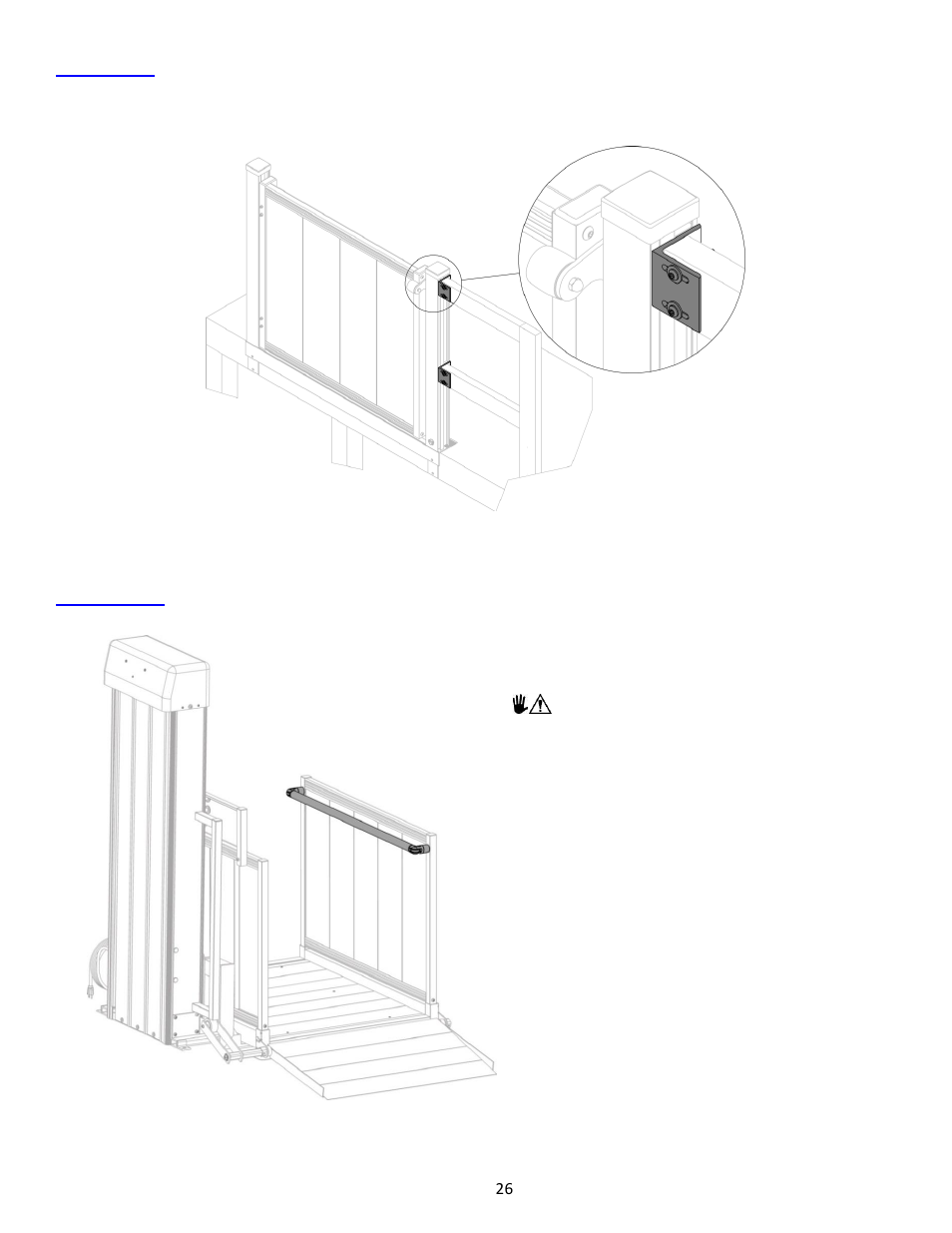 Deck connector kit, Platform safety rail, Fig. 9.1 | Fig. 10.1 | EZ-ACCESS PASSPORT User Manual | Page 9 / 26