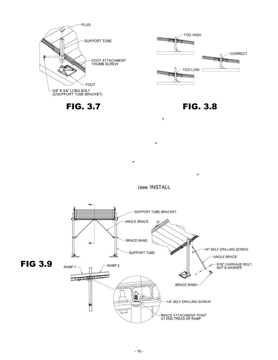 Fig. 3.7, Fig. 3.8, Fig 3.9 | EZ-ACCESS PATHWA MODULAR ACCESS SYSTEM User Manual | Page 16 / 49