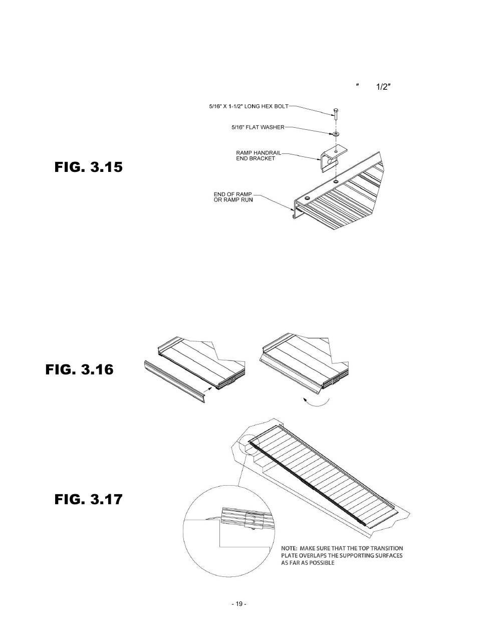 Fig. 3.15, Fig. 3.16, Fig. 3.17 | EZ-ACCESS PATHWA MODULAR ACCESS SYSTEM User Manual | Page 19 / 49