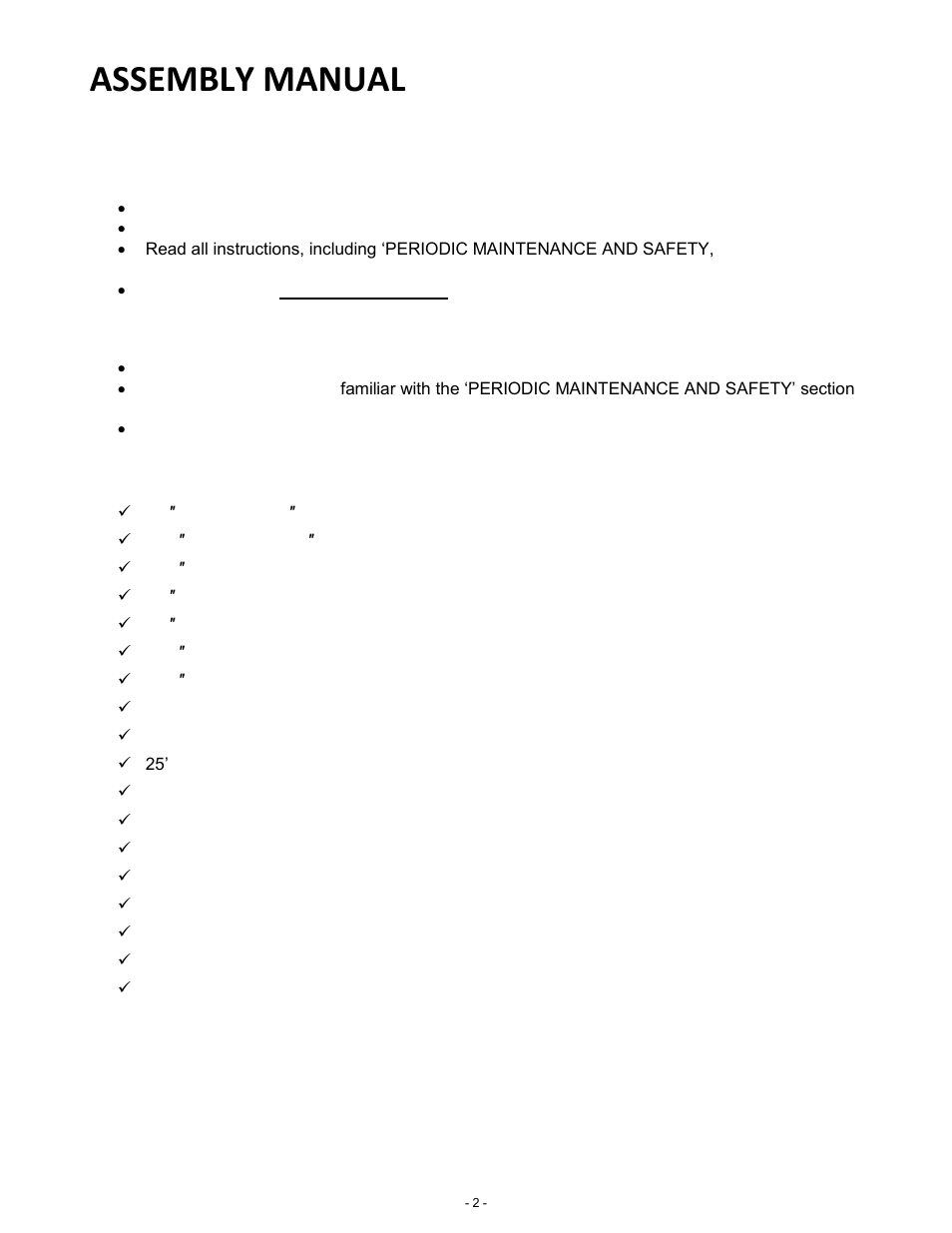 Assembly manual, For ez-access, Pathway | Modular access system | EZ-ACCESS PATHWA MODULAR ACCESS SYSTEM User Manual | Page 2 / 49