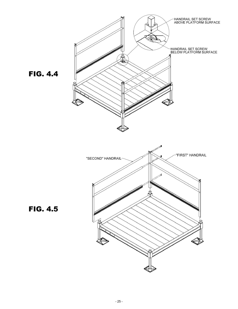 Fig. 4.4, Fig. 4.5 | EZ-ACCESS PATHWA MODULAR ACCESS SYSTEM User Manual | Page 25 / 49