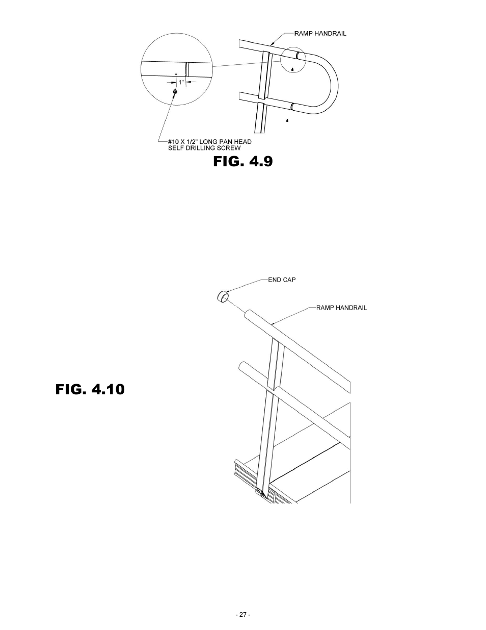 Fig. 4.9, Fig. 4.10 | EZ-ACCESS PATHWA MODULAR ACCESS SYSTEM User Manual | Page 27 / 49