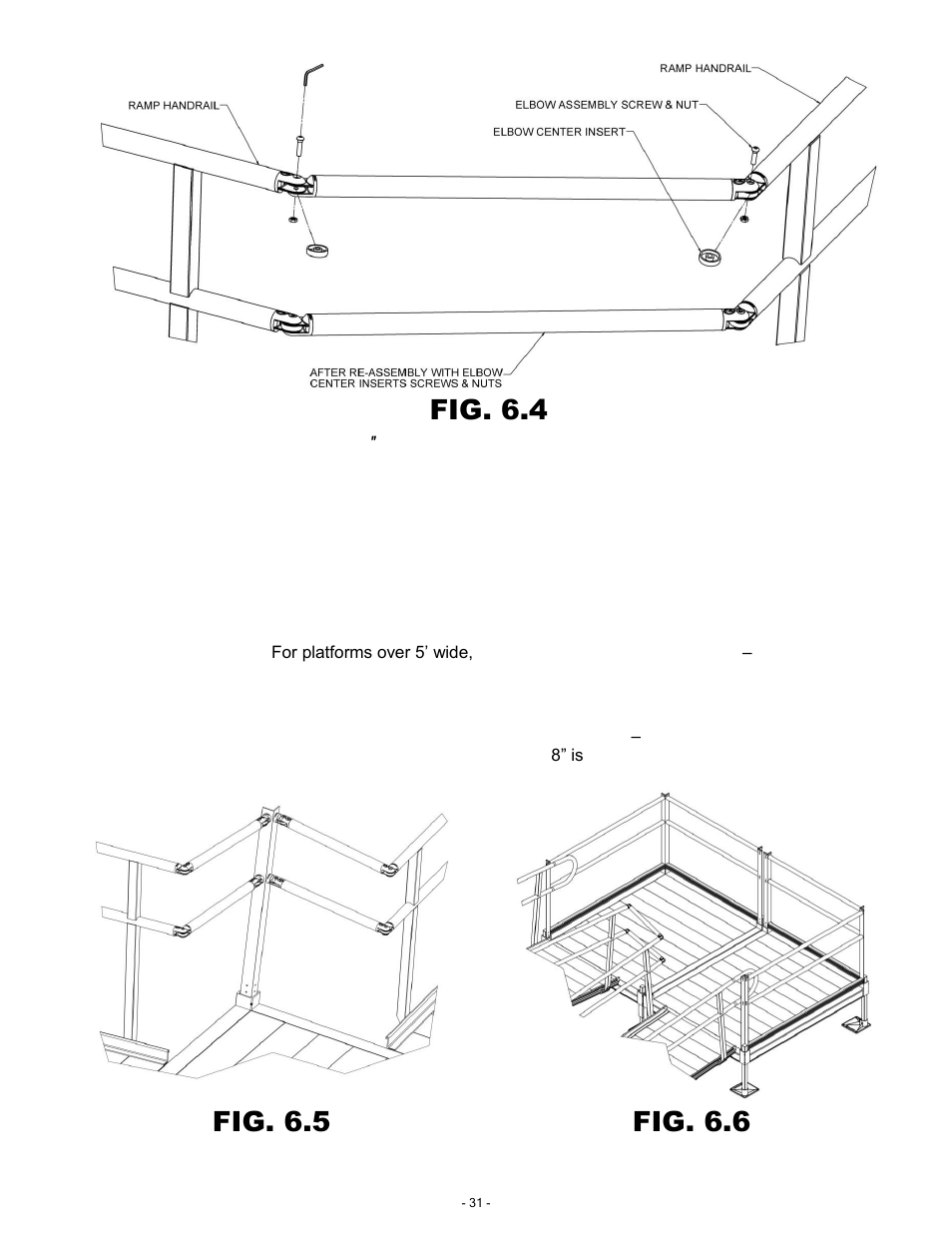 Fig. 6.4, Fig. 6.5, Fig. 6.6 | EZ-ACCESS PATHWA MODULAR ACCESS SYSTEM User Manual | Page 31 / 49