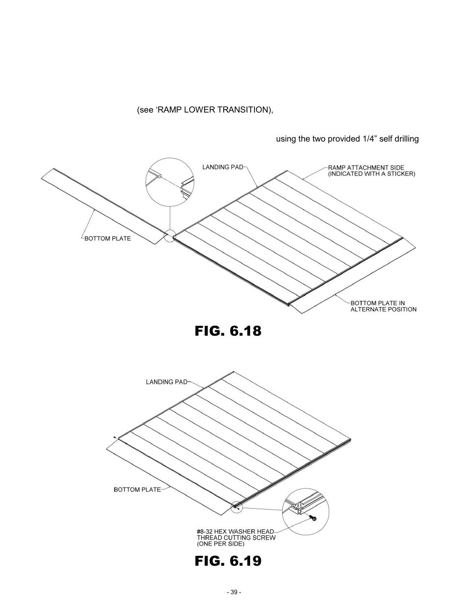 Fig. 6.18, Fig. 6.19 | EZ-ACCESS PATHWA MODULAR ACCESS SYSTEM User Manual | Page 39 / 49