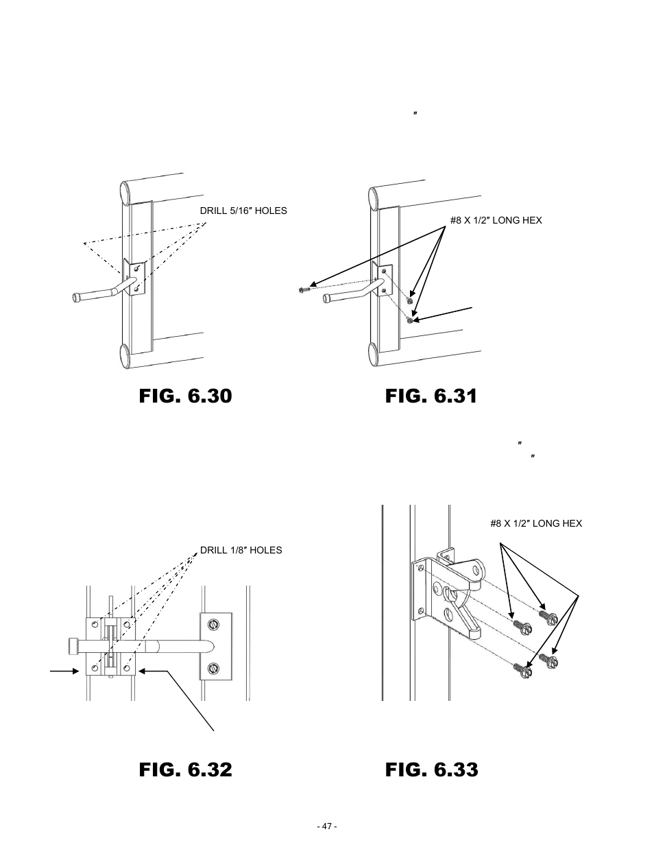 Fig. 6.30, Fig. 6.31, Fig. 6.32 | Fig. 6.33 | EZ-ACCESS PATHWA MODULAR ACCESS SYSTEM User Manual | Page 47 / 49