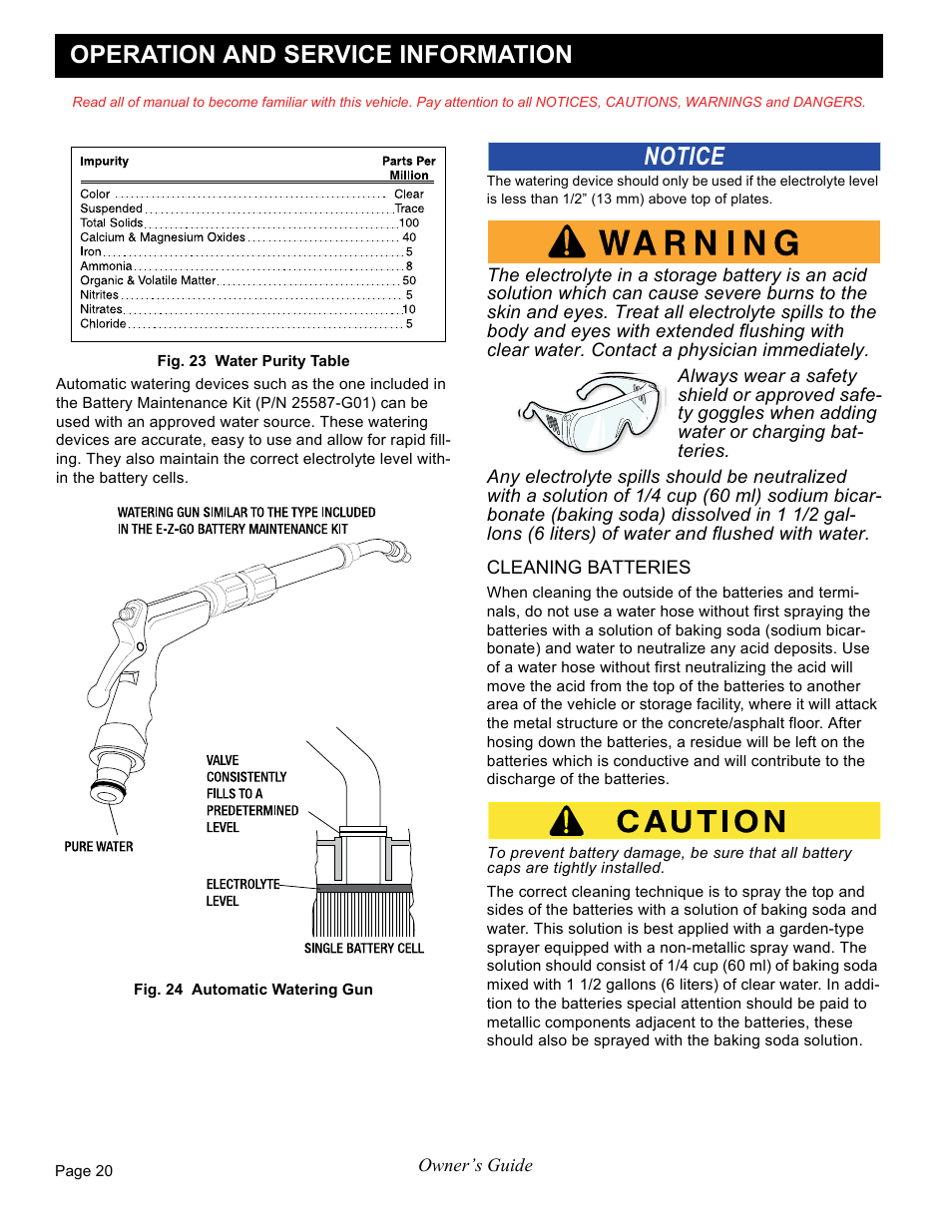 Operation and service information, Notice | E-Z-GO FREEDOM RXV 2+2 User Manual | Page 40 / 60