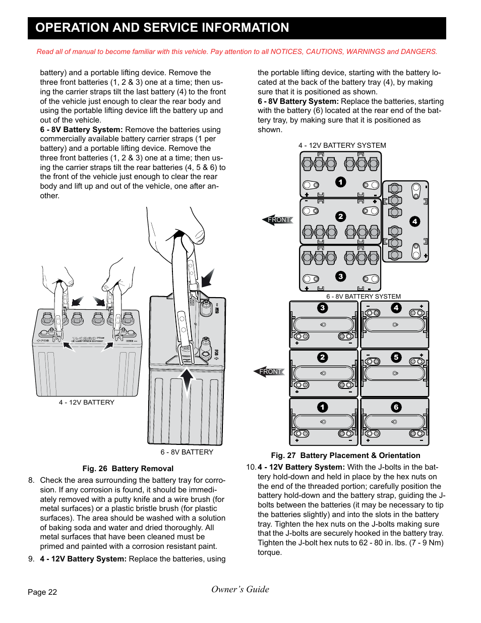 Operation and service information | E-Z-GO FREEDOM RXV 2+2 User Manual | Page 42 / 60