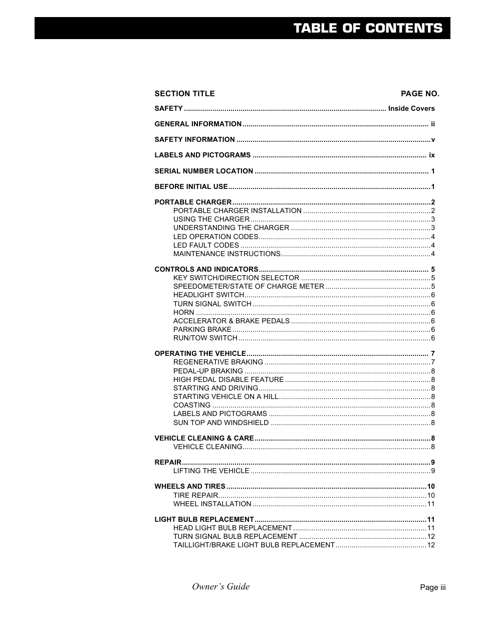 E-Z-GO FREEDOM RXV 2+2 User Manual | Page 5 / 60