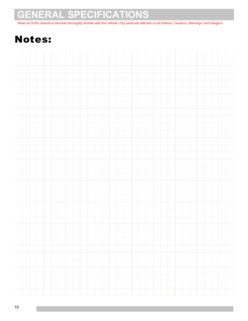 General specifications | E-Z-GO FREEDOM TXT 2+2 User Manual | Page 18 / 62