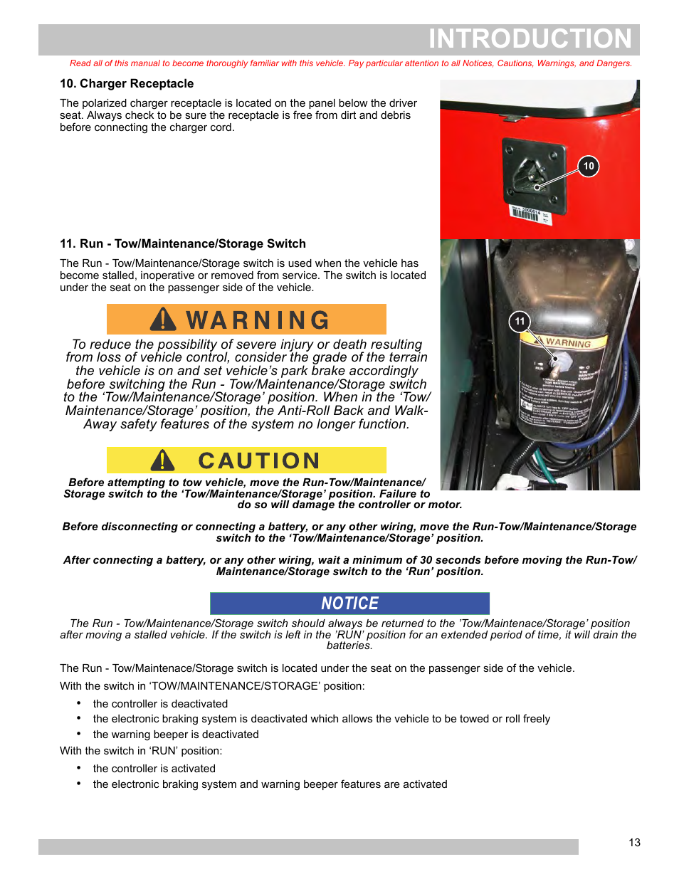 Introduction, Notice | E-Z-GO FREEDOM TXT 2+2 User Manual | Page 21 / 62