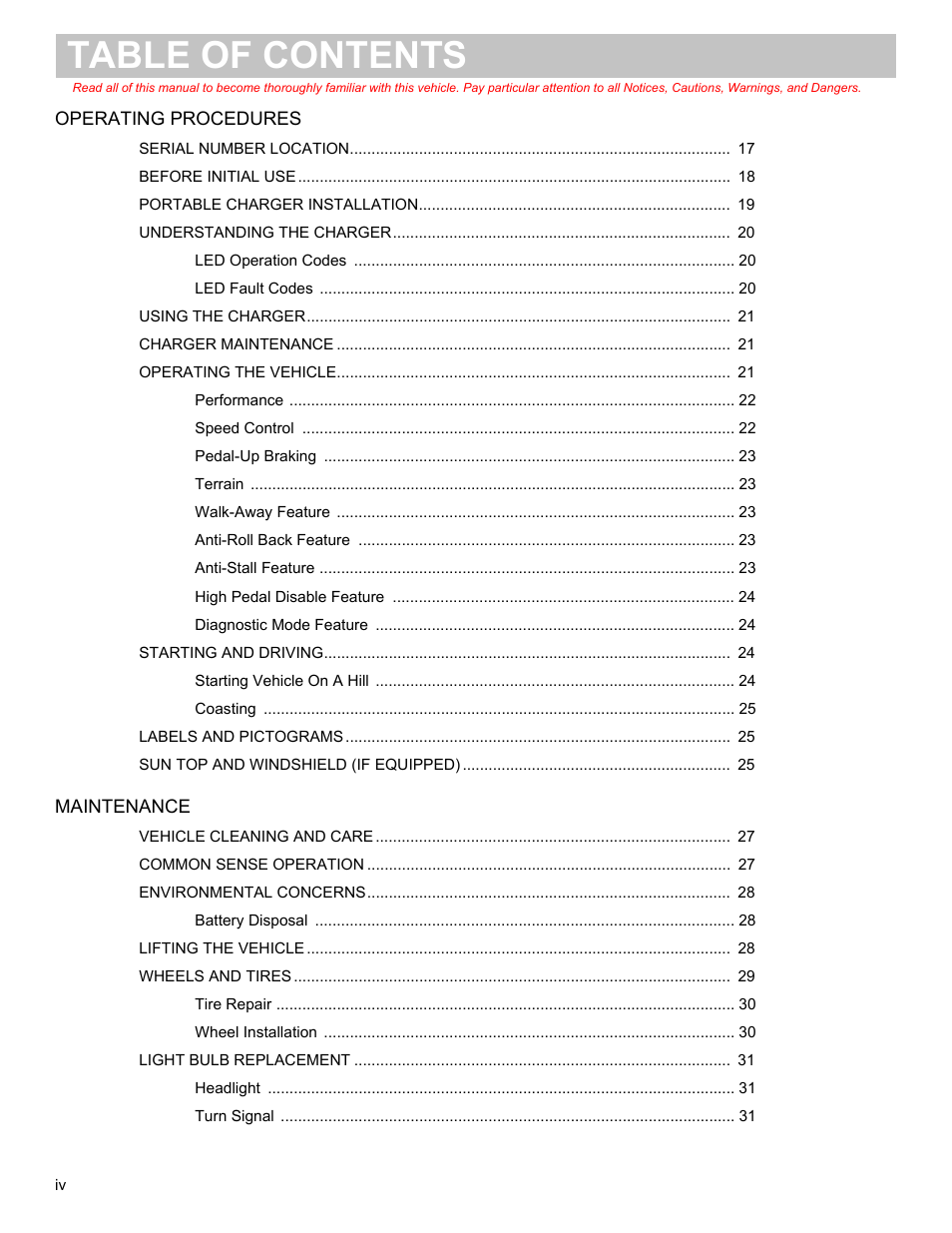 E-Z-GO FREEDOM TXT 2+2 User Manual | Page 6 / 62