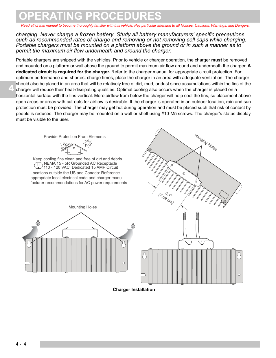 Operating procedures | E-Z-GO TERRAIN 250 User Manual | Page 36 / 78