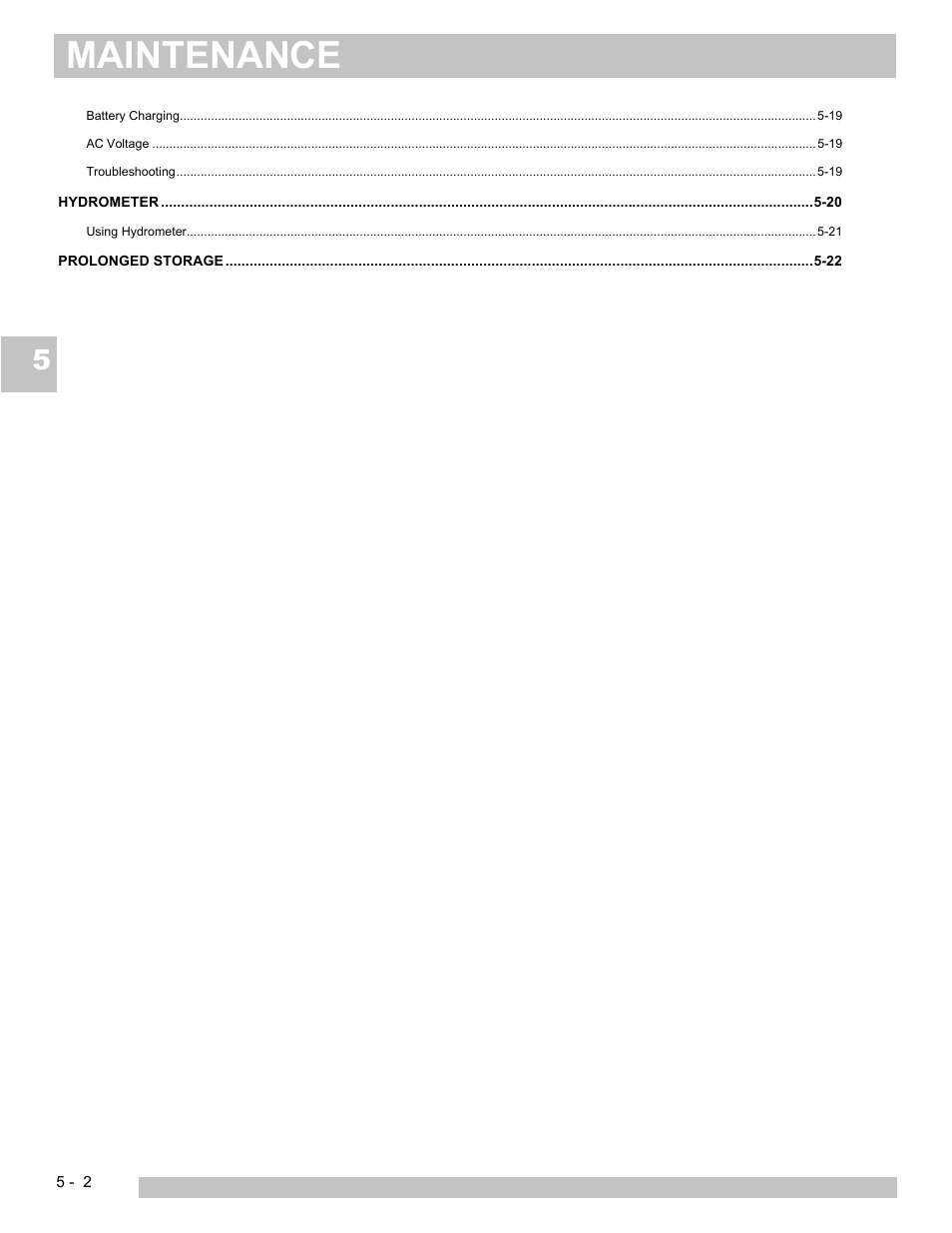 Maintenance | E-Z-GO TERRAIN 250 User Manual | Page 48 / 78